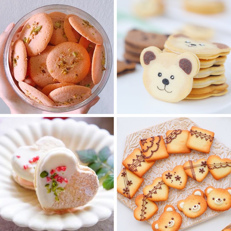 5PCS Silicone Cookie Stemcil Mold 8 Cavity Dacquoise Baking Mold Bear,Cat Shape gallery