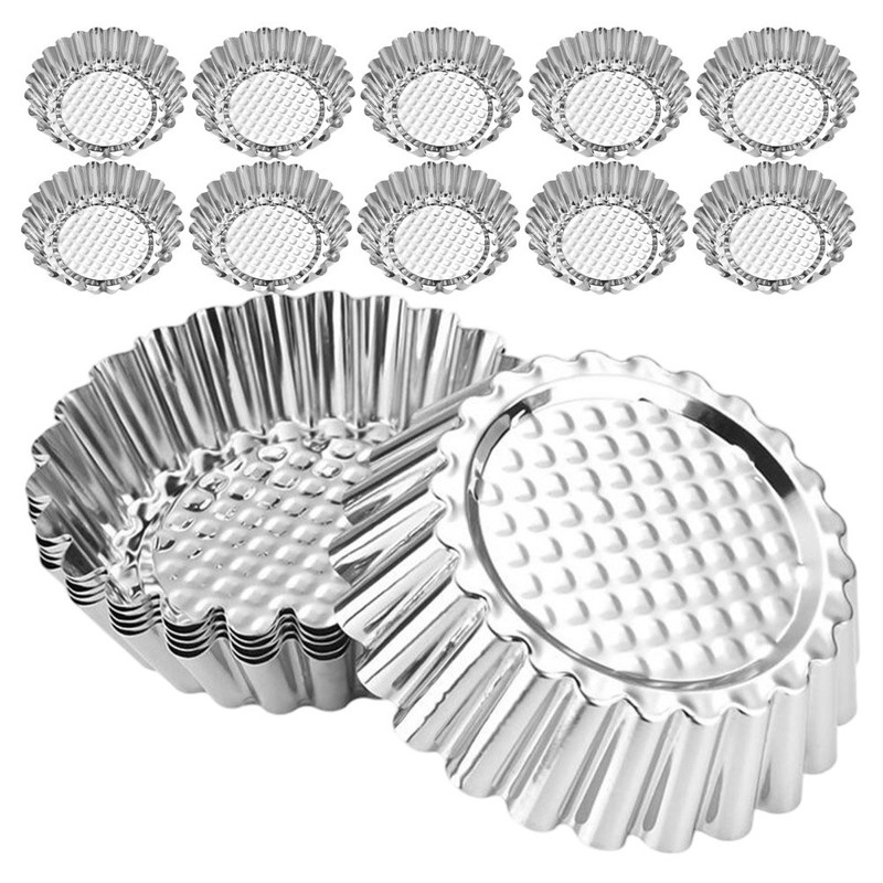 20 Pcs Nonstick Stainless Steel Tart Molds Mini Tart Tin Pans Baking Set gallery