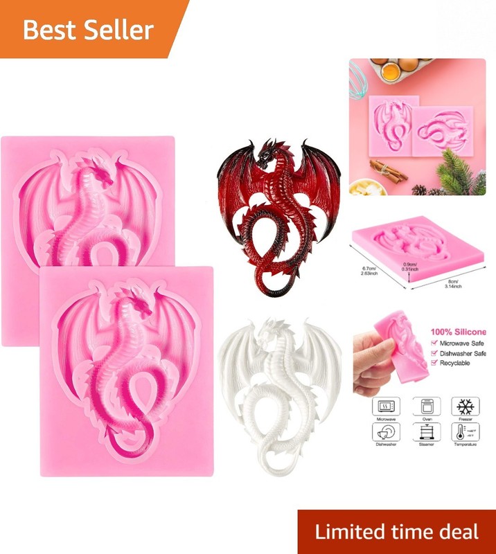 Dragon Silicone Mold Set – Nontoxic and Flexible Baking Tool for Magical Treats