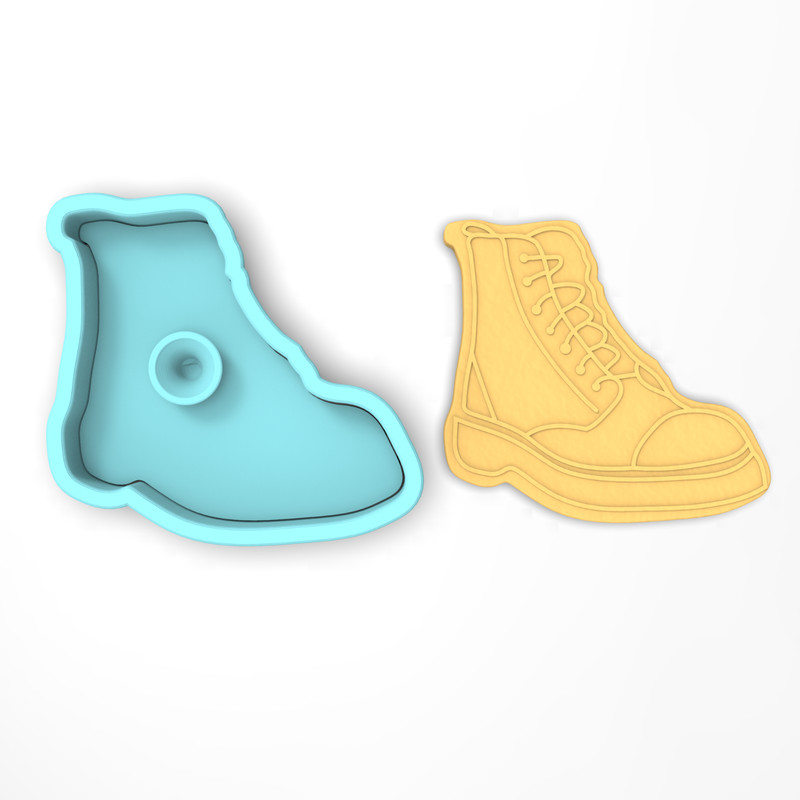 Work Boot Cookie Cutter & Stamp | Steel Toe Construction Blue Shoe Sole Working gallery