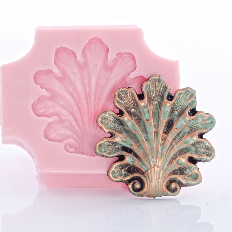 Silicone Shell Medallion Mold Cake Decorating Mold Food Safe Fondant Candy (722)