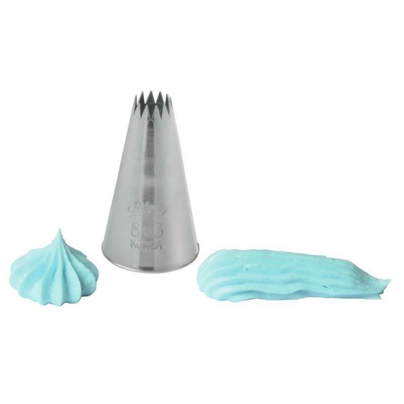 #863 French Star Pastry Tip .31 Inch Opening Diameter Stainless Steel Baking gallery