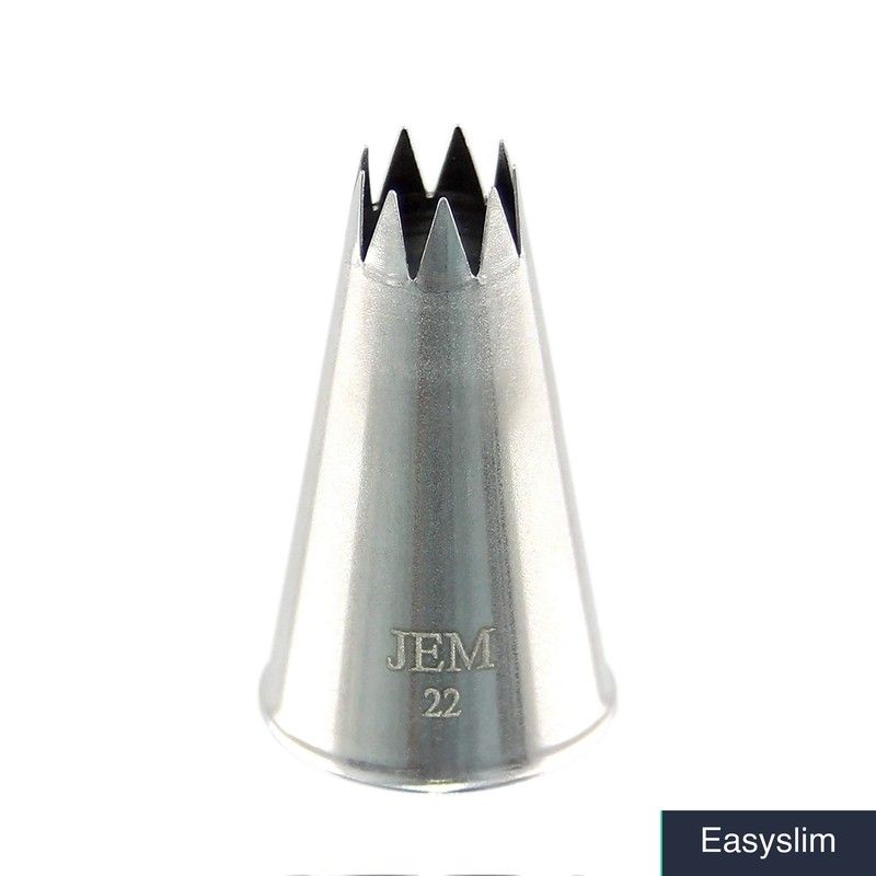 Star Piping Nozzle No. 22 Silver Stainless Steel 9 Point Tip Baking gallery