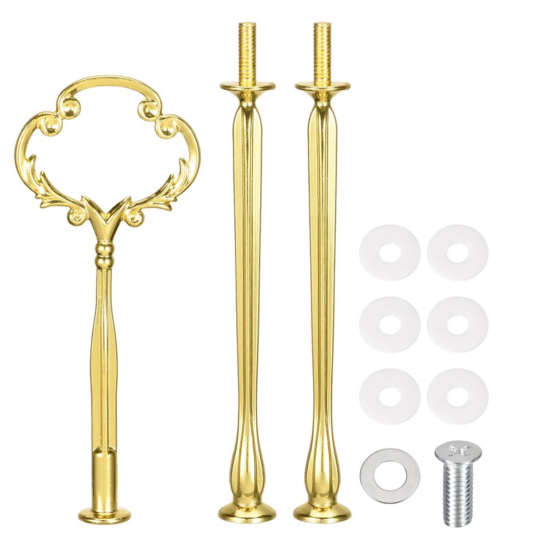 6 Set 3-Tier Cupcake Stand Hardware Fittings for Cake Stand Sunflower Gold