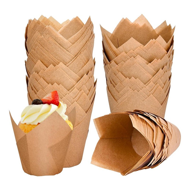 120 Counts Natural Cupcake Liners for Baking Cups, Parchment Muffin8041