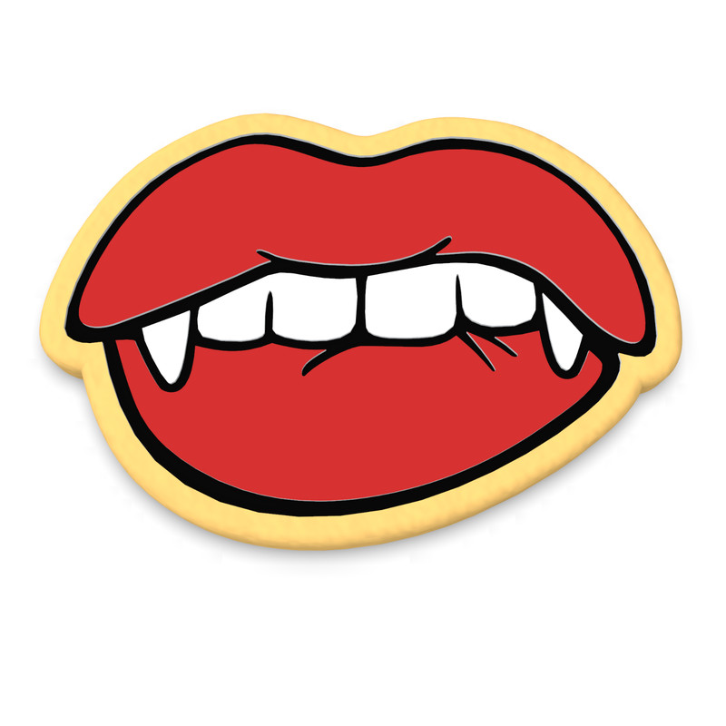 Vampire Lips Cutter & Stamp | Halloween Grin Spooky Fangs Dracula October Smile gallery