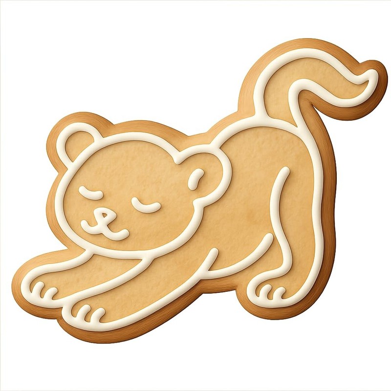 Stretching Lion Cookie Cutter & Stamp - 4x3.2 Fun Kitchen Baking gallery