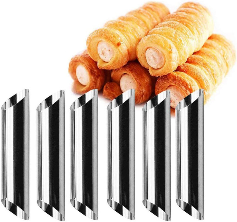 Cream Horn Molds-21 pcs Moulds Stainless Steel Cannoli Form Tubes Cream Roll mol gallery