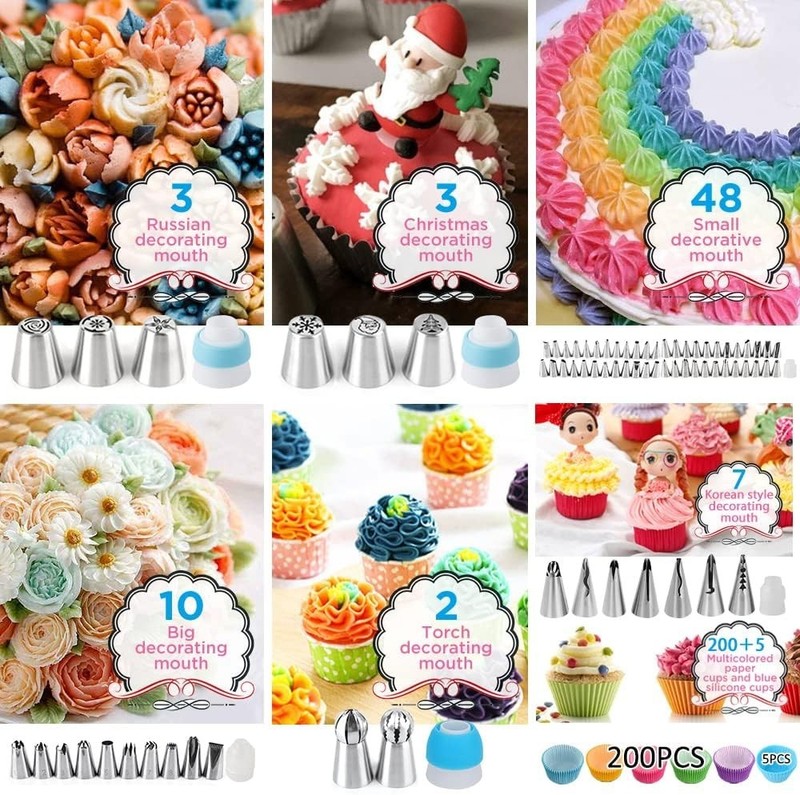 Cake Decorating Kit 635 Pcs with Springform Pans Set Nozzles Turntable Baking gallery