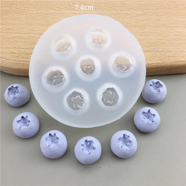 Silicone Mold 3d Blueberry Raspberry Candle Diy Fruit Fondant Chocolate Cake