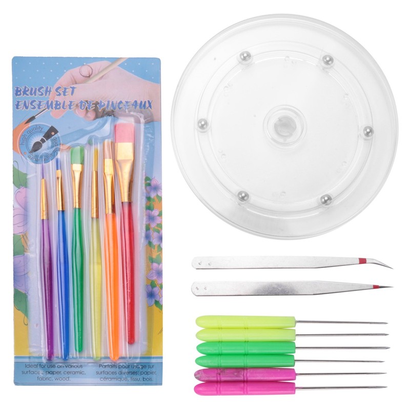 15 Pcs Cookie Decorating Kit Supplies,Cookie Turntable,Cookie Brushes4838