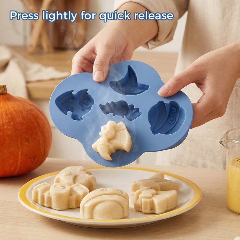 Reusable Multi-Cavity Spooky Silicone Candy Mold fits DIY Holiday Dessert Making gallery