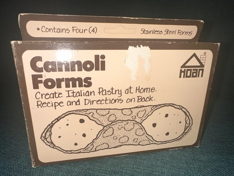 Vintage Hoan Cannoli Forms Mold Rollers Set of 4 NEW IN OPEN BOX