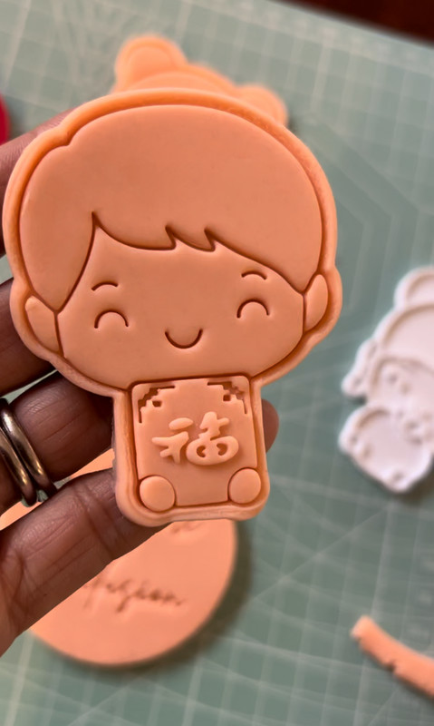 Chinese boy girl Cookie Cutter Stamp Mandarin Red Envelope debosser gallery