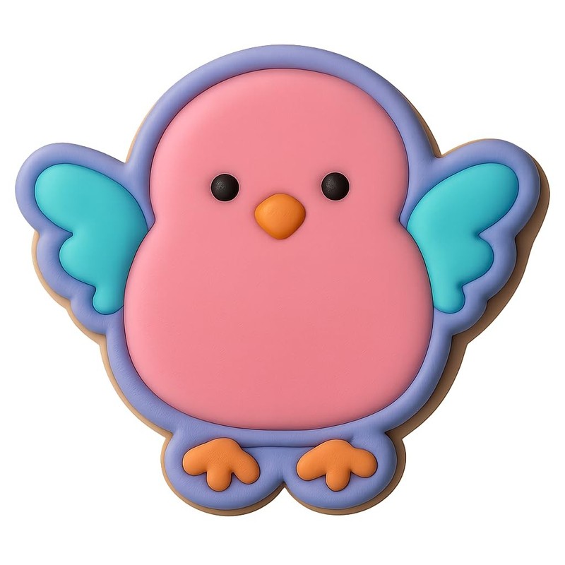 Winged Chibi Chubby Bird Cookie Cutter & Stamp - 4x3.7 gallery