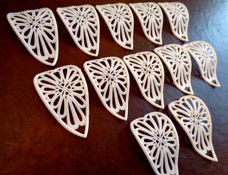 Lot 12 White Curved Long Decorative Hearts Wedding Cake Decorating Accessories gallery