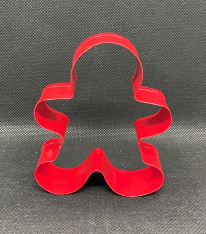USED Red Non-Stick Gingerbread Person Cookie Cutter, 3.5”H x 2.75”W x 1”D gallery