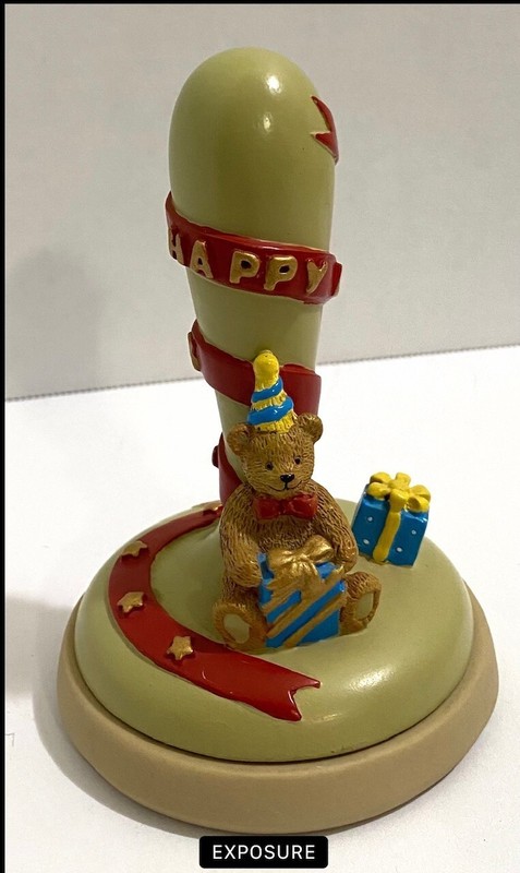 Vintage 1995 BROWN BAG, Cookie Art, Happy Birthday Bear Stamp Press