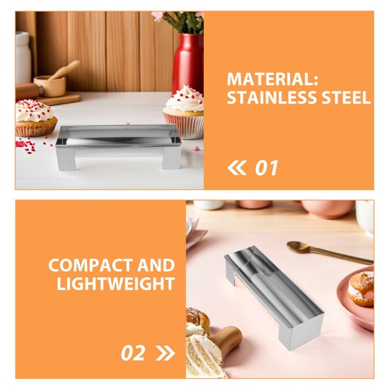 2 PCS Cake Roll Forming Pan Detachable U-shaped Mold Bread Baking Loaf French gallery