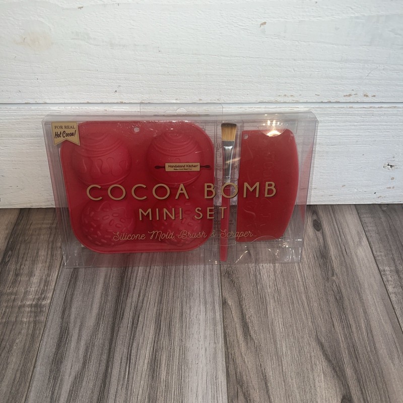 Handstand Kitchen Cocoa Bomb Mini 3-Piece Mold Scraper Brush Set.