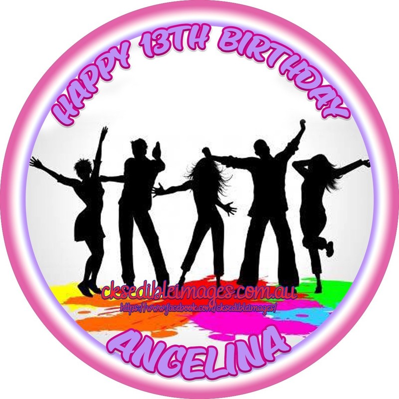Dance / Dancing Edible Image Cake Cupcake Icing wafer Topper 5-8 Inches
