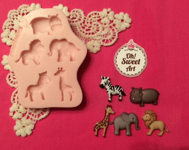 Savage Animals Silicone Mold Food Safe decoration Cake toppers Cupcake FDA