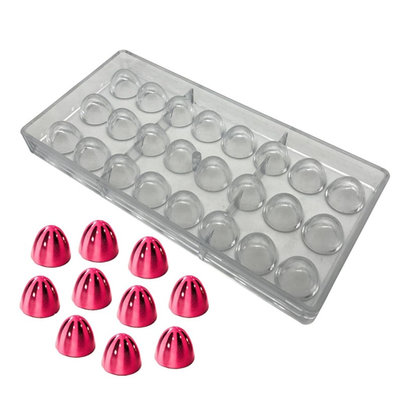 Cone Chocolate Mold Half Egg Polycarbonate Candy Mould for DIY Poly-carbonate