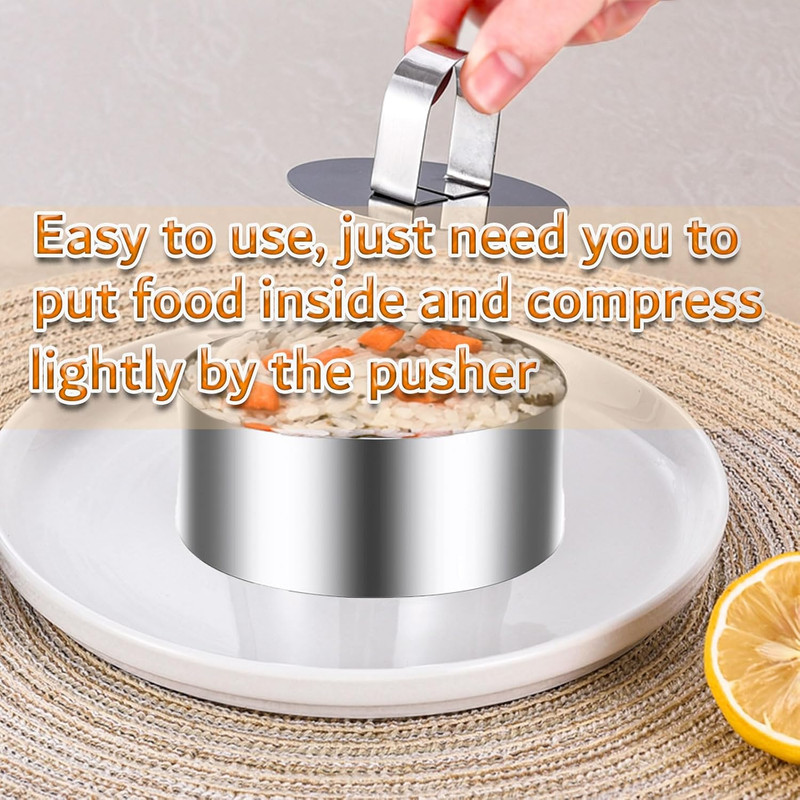 Cake Ring Molds 4 Inch Stainless Steel round Food Ring Dessert Mousse Molds Cook gallery