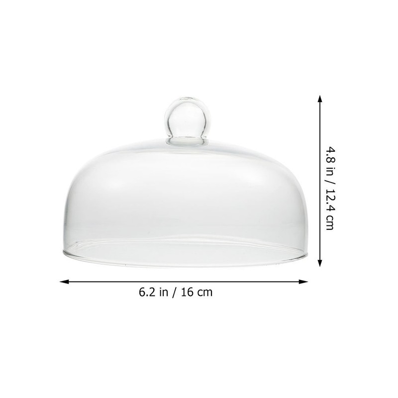 Transparent Glass Cake Dome Cover Reusable Dessert Protector for Household Use gallery
