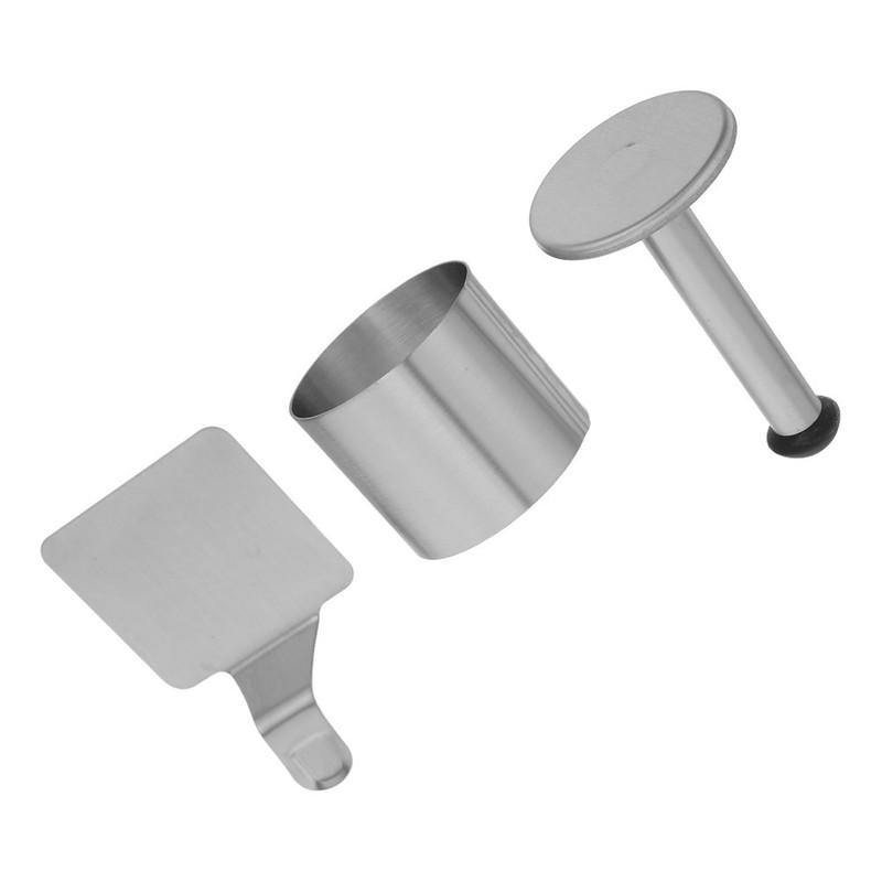 1 Set Reusable Stainless Steel Baking Ring Mold for Cake Dessert Silver gallery