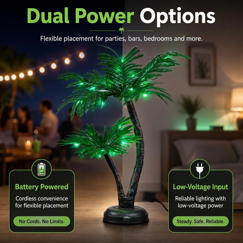 Spirit Star Christmas Center 24 Lighted Palm Tree Decor Tropical Tabletop Led gallery