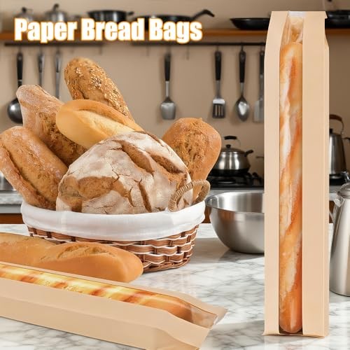Bread Bags for Homemade Bread with 500 Labels, 60-Pack Inch 4.5 x 2.5 x 16 560 gallery