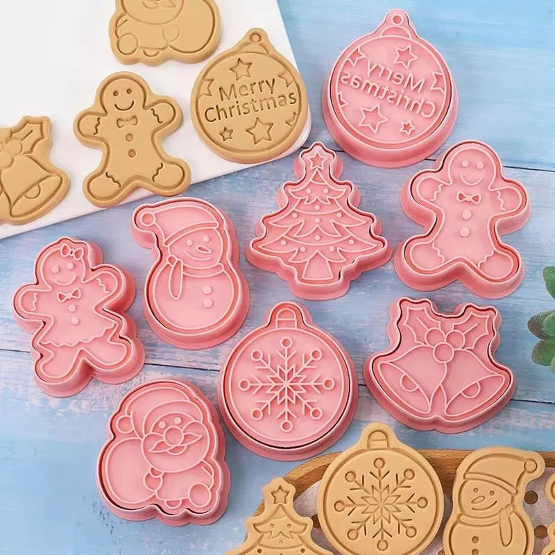 Christmas Design Cookies Cutter Festive Shape Holiday Baking Food Grade Plastic gallery