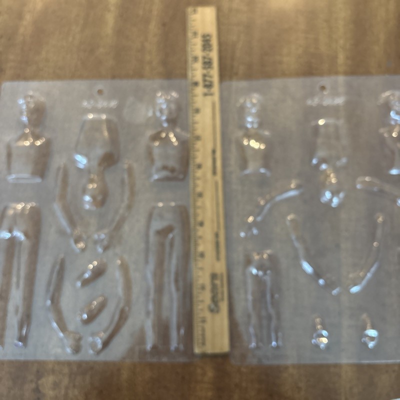 LOT of 7 candy chocolate molds Humpty Dumpty Panda Sombrero Tea Party Man Boy gallery