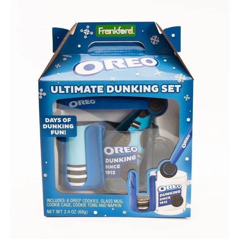 OREO Ultimate Dunking Gift Set,OREO Cookies,Glass Mug Cookie Holder &DUNKING KIT
