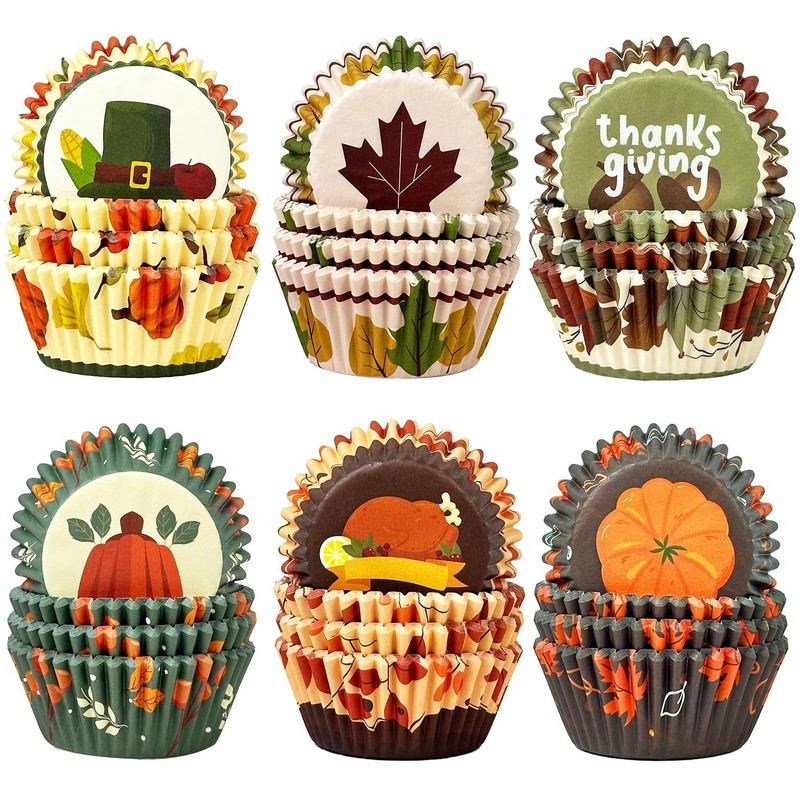 300 PCS Standard Cupcake Liners Gradient Design Food Grade Paper Baking Cups