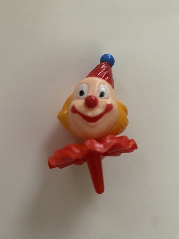 Lot of 26 Vintage CLOWN HEAD Cake Cupcake Toppers Birthday Halloween 2” gallery