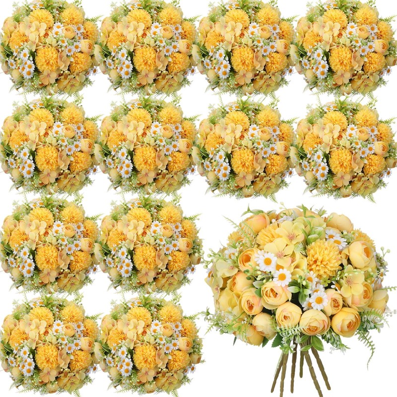 Tigeen Peonies Artificial Flowers Faux Roses Silk Flowers Hydrangea Artificial
