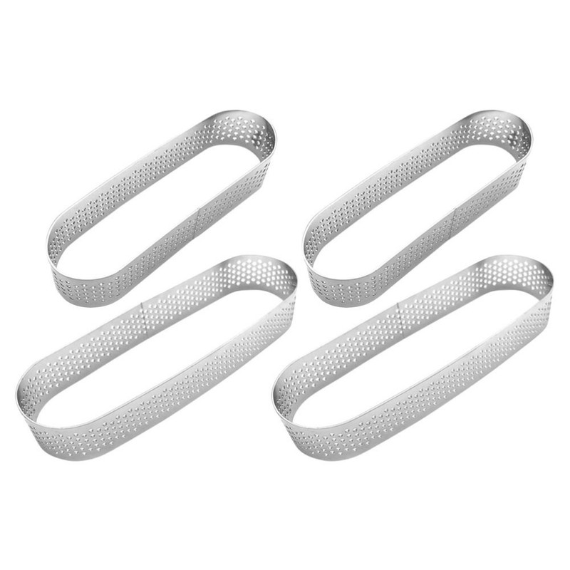 4 PCS Muffin Pie Molds Kitchen Cheese Cake Ring for Oval Tart Pan gallery