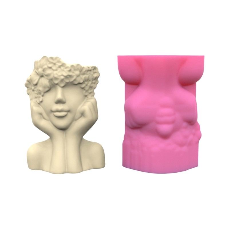 Planter Molds Artistic Human Figure Shape Flowerpot Moulds for Hand-Making Vase