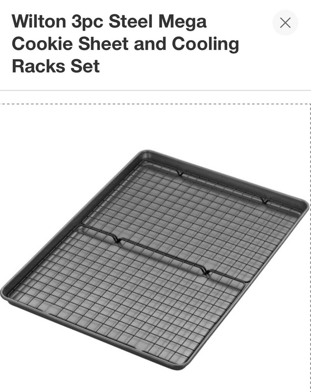 New. 3 Individually wrapped, set of 3 (1 nonstick baking pan & 2cooling racks) gallery