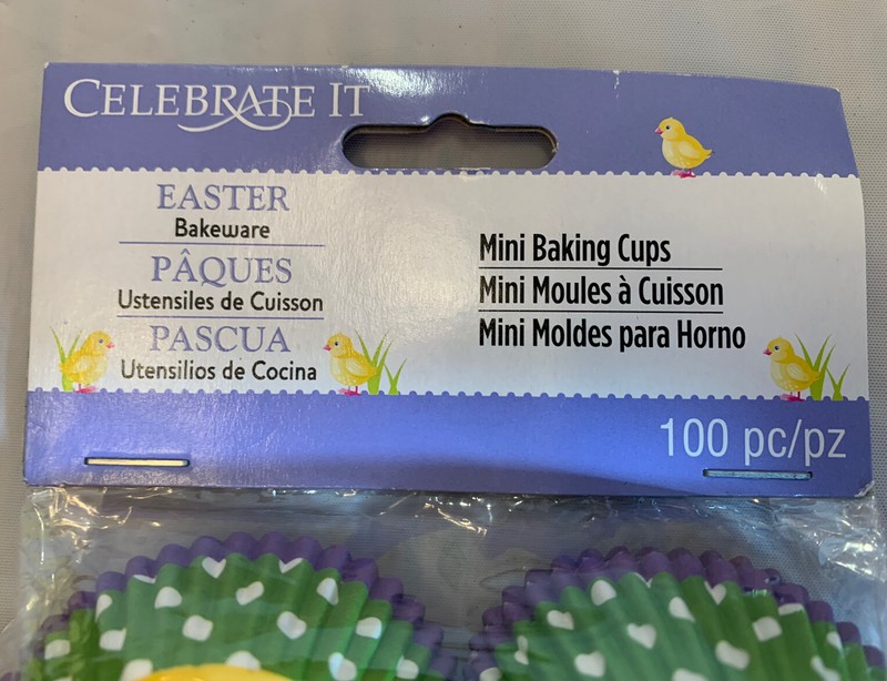 EASTER Purple/Green Mini Baking Cups ￼ Cupcake Liners ￼ Polkadot 100 COUNT NEW gallery
