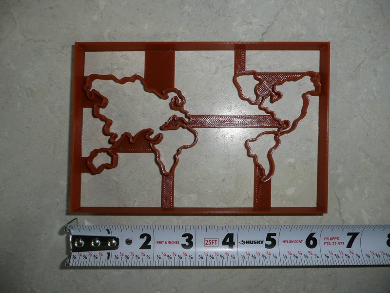 WORLD MAP TRAVEL THEME CONTINENTS DETAILED COOKIE CUTTER MADE IN USA PR5077 gallery