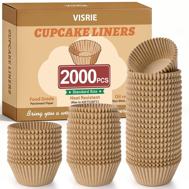 2000Pcs Standard Cupcake Liners, Greaseproof & Non-Stick Muffin Liners, Food …