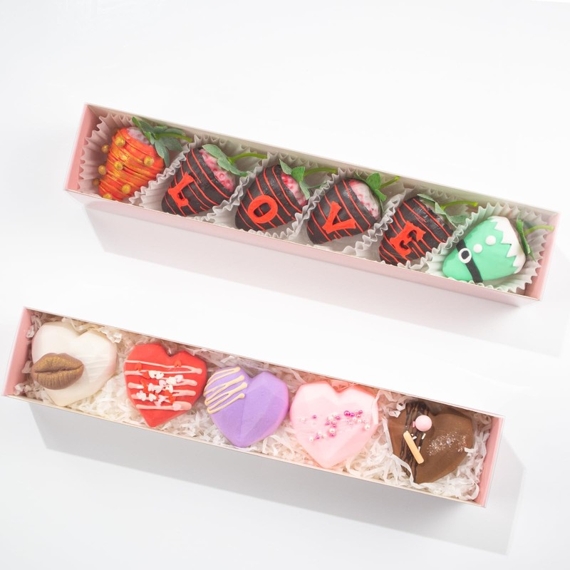 20 Pack 12x2.25x2 Inches Chocolate Covered Strawberries Boxes with Sleeves Wi... gallery