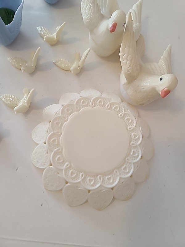 Vintage Dove & Swans Cake Toppers gallery