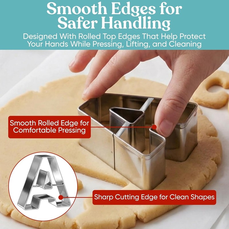Big Alphabet Letters Cookie Cutters - 26 Pcs Stainless Steel gallery