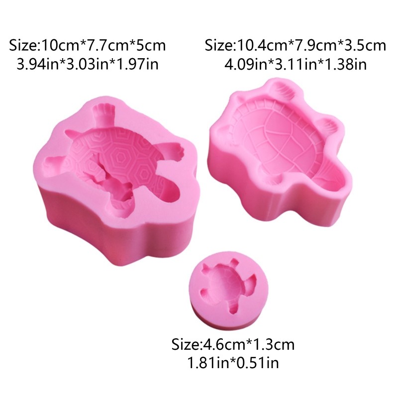 Handmade 3D Soap Craft Kitchen Baking Fond Soap Mold Exquisite for Turtle Durabl gallery