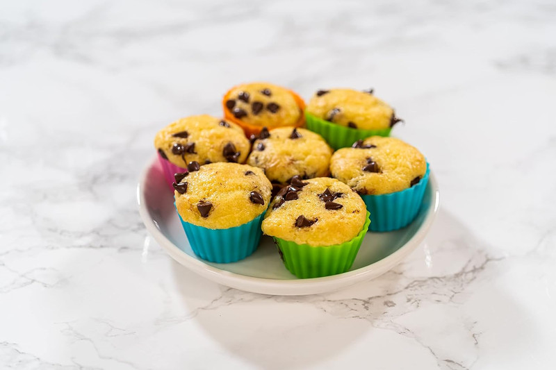 Silicone Mini Cupcake Liners 24 Pack - Reusable Non-Stick Muffin Cups - Bpa-Free gallery
