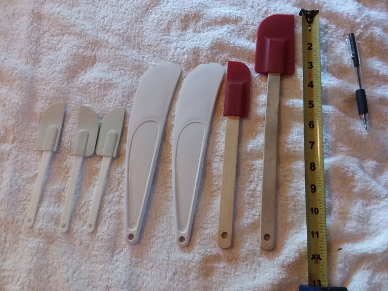 spatulas 13 piece lot bowl scrapers silicon brush cooking utensil kitchen NOS gallery